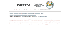 Desktop Screenshot of cisce.ndtv.com